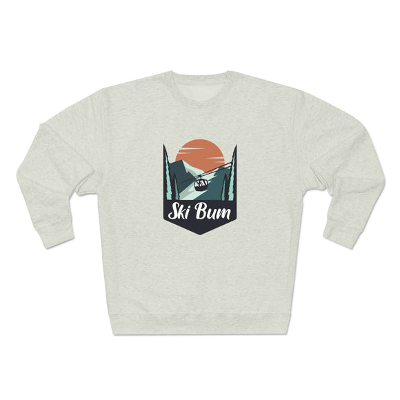 Premium Ski Bum Crewneck Sweatshirt - Retro Unisex Sweatshirt