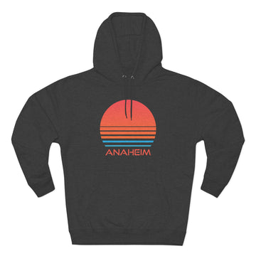 Buy charcoal-heather Premium Anaheim, California Hoodie - Retro 80s Unisex Sweatshirt