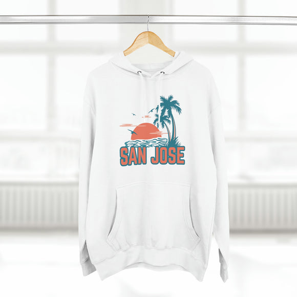 Premium San Jose, California Hoodie - Palm Tree Unisex Sweatshirt