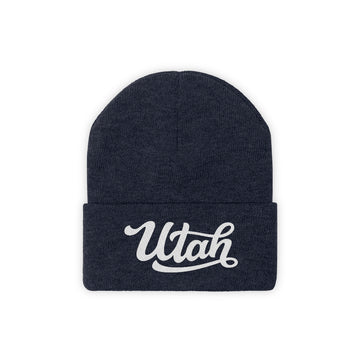 Utah Beanie - Adult Hand Lettered Embroidered Utah Knit Hat