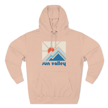 Buy pale-pink Premium Sun Valley, Idaho Hoodie - Min Mountain Unisex Sweatshirt