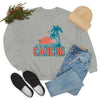 Cancun, Mexico Sweatshirt - Unisex Retro Palm Tree Crewneck Cancun Sweatshirt