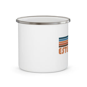 Estes Park, Colorado Camp Mug - Retro Mountain Enamel Campfire Estes Park Mug