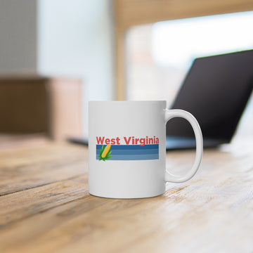 West Virginia Camp Mug - Ceramic Retro Corn West Virginia Mug - 0
