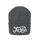 Texas Beanie - Adult Hand Lettered Embroidered Texas Knit Hat-6