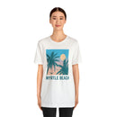 Myrtle Beach, South Carolina T-Shirt - Retro Palm Tree & Beach Unisex Myrtle Beach Shirt-3