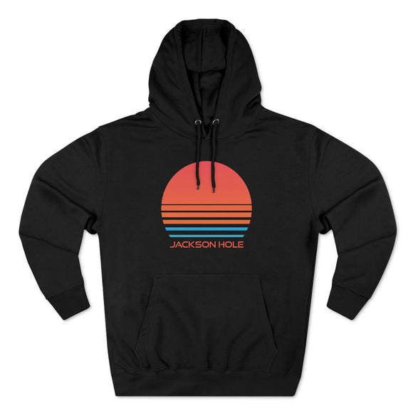 Premium Jackson Hole, Wyoming Hoodie - Retro 80s Unisex Sweatshirt