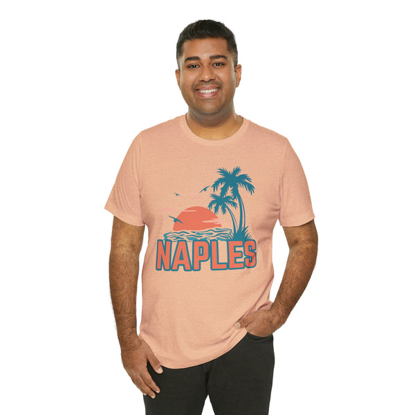Naples, Florida T-Shirt - Retro Palm Tree & Beach Unisex Naples Shirt