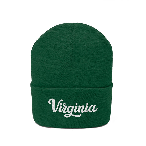 Virginia Beanie - Adult Hand Lettered Embroidered Virginia Knit Hat