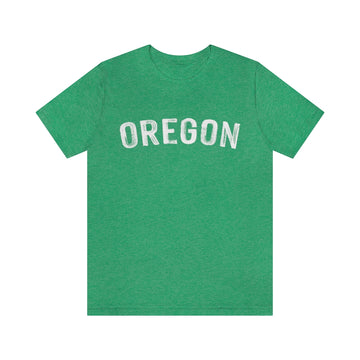 Buy heather-kelly Oregon T-Shirt - Paint Text Unisex Oregon Shirt