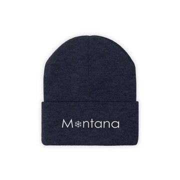 Buy true-navy Montana Knit Beanie - Adult Embroidered Snowflake Montana Knit Hat