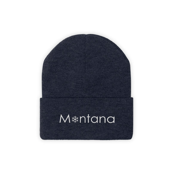 Montana Knit Beanie - Adult Embroidered Snowflake Montana Knit Hat