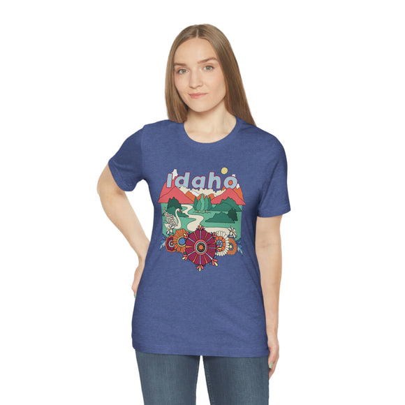 Idaho Shirt, Idaho Retro T-Shirt, Hippie Style Idaho tee, Idaho Mountain Shirt