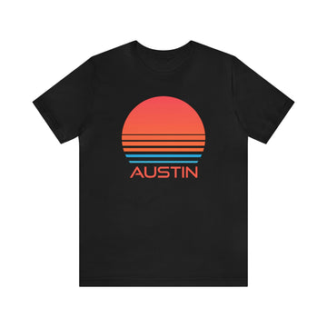 Buy black Austin, Texas T-Shirt - Retro 80s Unisex Austin Shirt