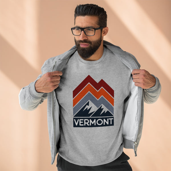 Premium Vermont Sweatshirt - Retro Unisex Premium Crewneck Vermont Sweatshirt