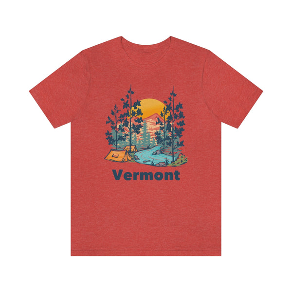 Vermont T-Shirt - Mountain Illustration Unisex Vermont Shirt