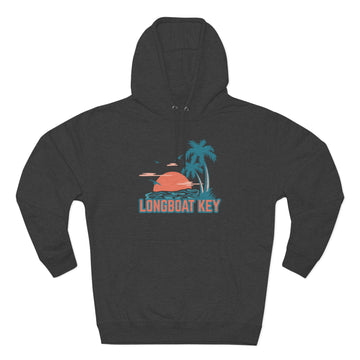 Buy charcoal-heather Premium Longboat Key, Florida Hoodie - Palm Tree Unisex Sweatshirt