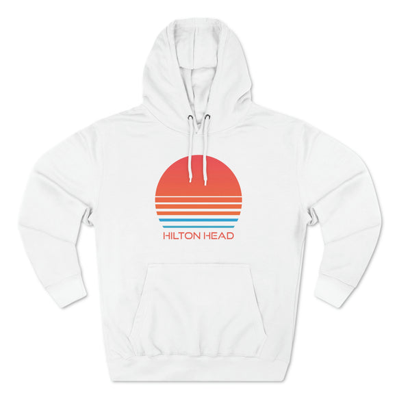 Premium Hilton Head, South Carolina Hoodie - Retro 80s Unisex Sweatshirt