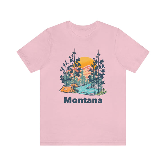 Montana T-Shirt - Mountain Illustration Unisex Montana Shirt