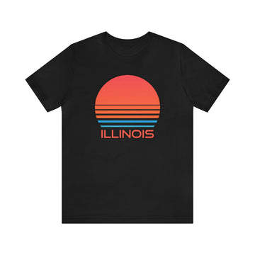 Buy black Illinois T-Shirt - Retro 80s Unisex Illinois Shirt