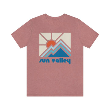 Buy heather-mauve Sun Valley Shirt, Idaho Retro T-Shirt, Colorful Idaho tee, Sun Valley Mountain Shirt
