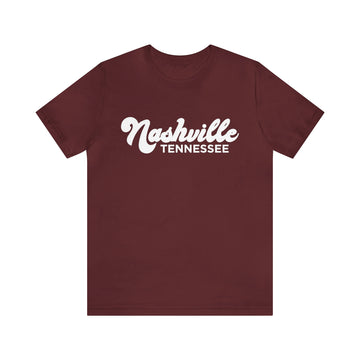 Buy maroon Nashville, Tennessee T-Shirt - Retro Unisex Nashville T Shirt