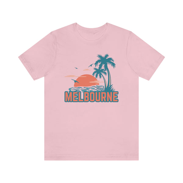 Melbourne, Florida T-Shirt - Retro Palm Tree & Beach Unisex Melbourne Shirt