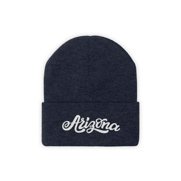 Buy true-navy Arizona Beanie - Adult Hand Lettered Embroidered Arizona Knit Hat