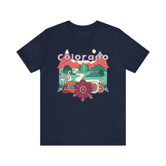 Colorado Shirt, Colorado Retro T-Shirt, Hippie Style Colorado tee, Colorado Mountain Shirt