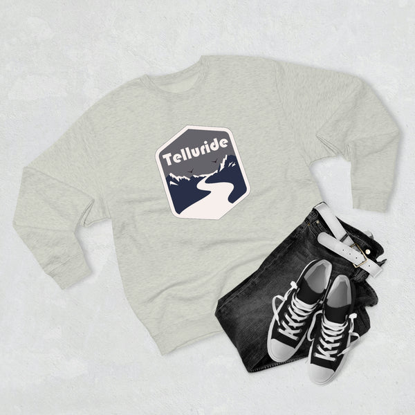 Premium Telluride, Colorado Crewneck Sweatshirt - Retro Unisex Sweatshirt