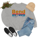 Bend, Oregon Crewneck Sweatshirt - Mountain & Birds Unisex-23