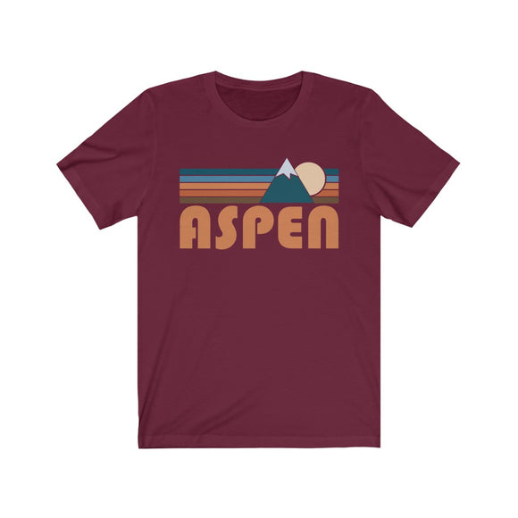 Aspen, Colorado T-Shirt - Retro Mountain Adult Unisex Aspen T Shirt