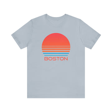 Buy light-blue Boston, Massachusetts T-Shirt - Retro 80s Unisex Boston Shirt