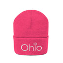 Ohio Knit Beanie - Adult Embroidered Snowflake Ohio Knit Hat-18