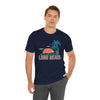 Long Beach, California T-Shirt - Retro Palm Tree & Beach Unisex Long Beach Shirt