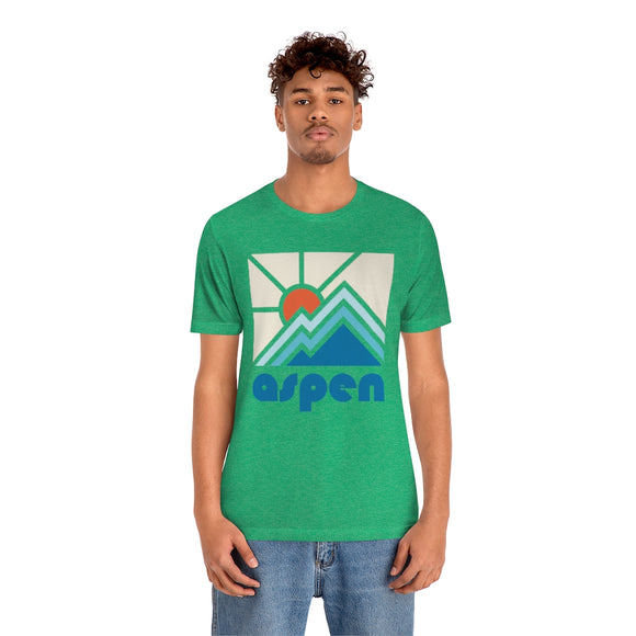 Aspen Shirt, Colorado Retro T-Shirt, Colorful Colorado tee, Aspen Mountain Shirt
