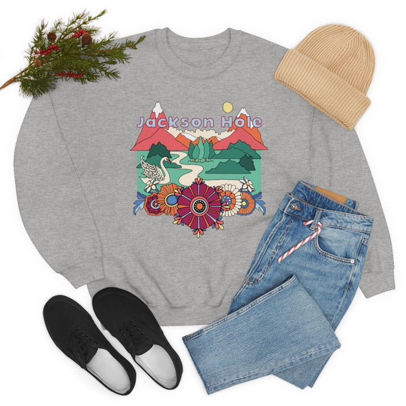 Jackson Hole, Wyoming Sweatshirt - Boho Unisex Sweatshirt