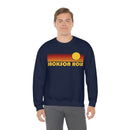 Jackson Hole, Wyoming Sweatshirt - Unisex Retro Sunset-28