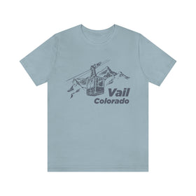 Buy light-blue Vail, Colorado T-Shirt - Retro Unisex Vail T Shirt
