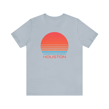 Buy light-blue Houston, Texas T-Shirt - Retro 80s Unisex Houston Shirt