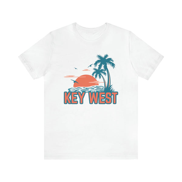 Key West, Florida T-Shirt - Retro Palm Tree & Beach Unisex Key West Shirt