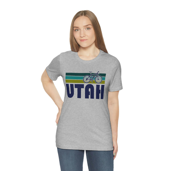 Utah T-Shirt - Retro Mountain Bike Adult Unisex Utah T Shirt