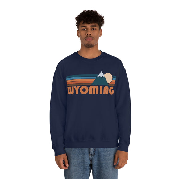 Wyoming Sweatshirt - Retro Mountain Unisex