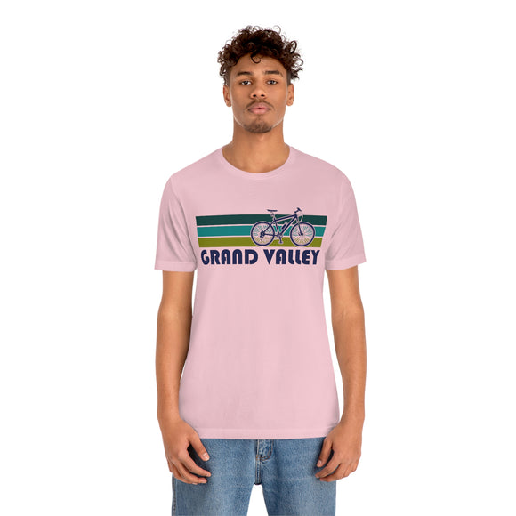 Grand Valley T-Shirt - Retro Mountain Bike Adult Unisex Grand Valley, Colorado T Shirt