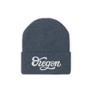 Oregon Beanie - Adult Hand Lettered Embroidered Oregon Knit Hat-21