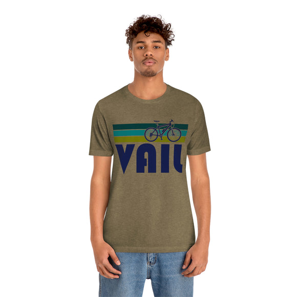 Vail T-Shirt - Retro Mountain Bike Adult Unisex Vail, Colorado T Shirt