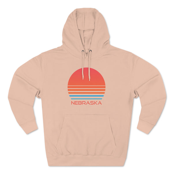 Premium Nebraska Hoodie - Retro 80s Unisex Sweatshirt