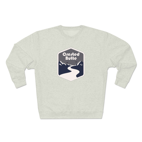 Premium Crested Butte, Colorado Crewneck Sweatshirt - Retro Unisex Sweatshirt
