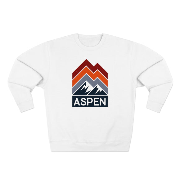 Premium Aspen Sweatshirt - Retro Unisex Premium Crewneck Aspen, Colorado Sweatshirt