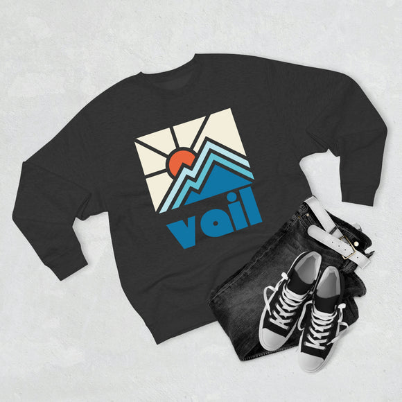 Premium Vail, Colorado Crewneck Sweatshirt - Retro Unisex Sweatshirt